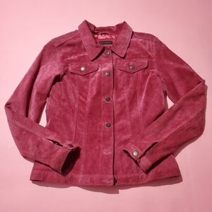 Totally 2000s Y2K Berry Pink Suede Jacket